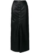 William Vintage 1998 Leather Maxi Skirt - Black