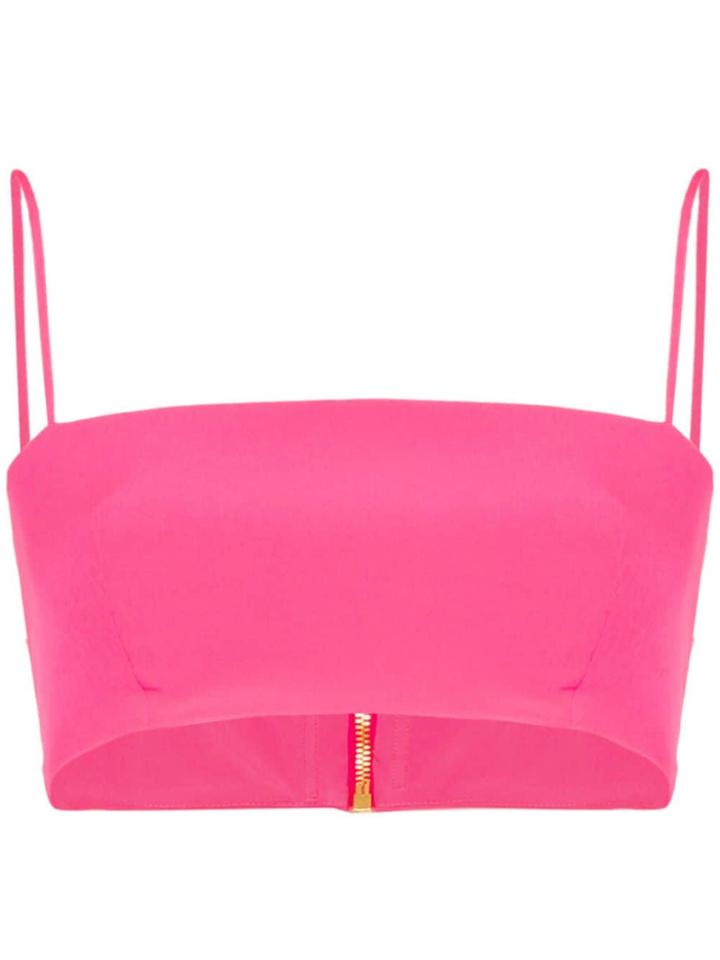 Versace Sleeveless Satin Bralette - Pink