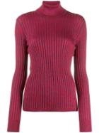 Gucci Turtle Neck Ribbed Sweater - Red