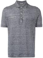 Massimo Alba Fleck Button Up Polo Shirt, Men's, Size: Medium, Black, Linen/flax