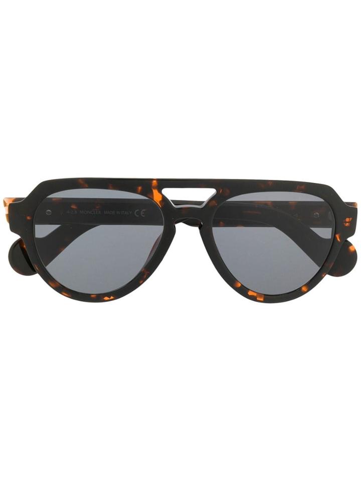 Moncler Eyewear Aviator Sunglasses - Brown
