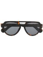 Moncler Eyewear Aviator Sunglasses - Brown