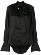 Petar Petrov V-neck Open-back Blouse - Black