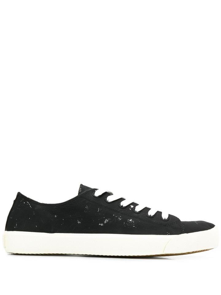 Maison Margiela Paint Splattered Tabi Sneakers - Black