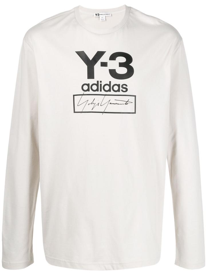 Y-3 Logo Print T-shirt - Neutrals