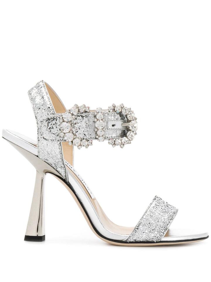 Jimmy Choo Sereno 100 Sandals - Silver