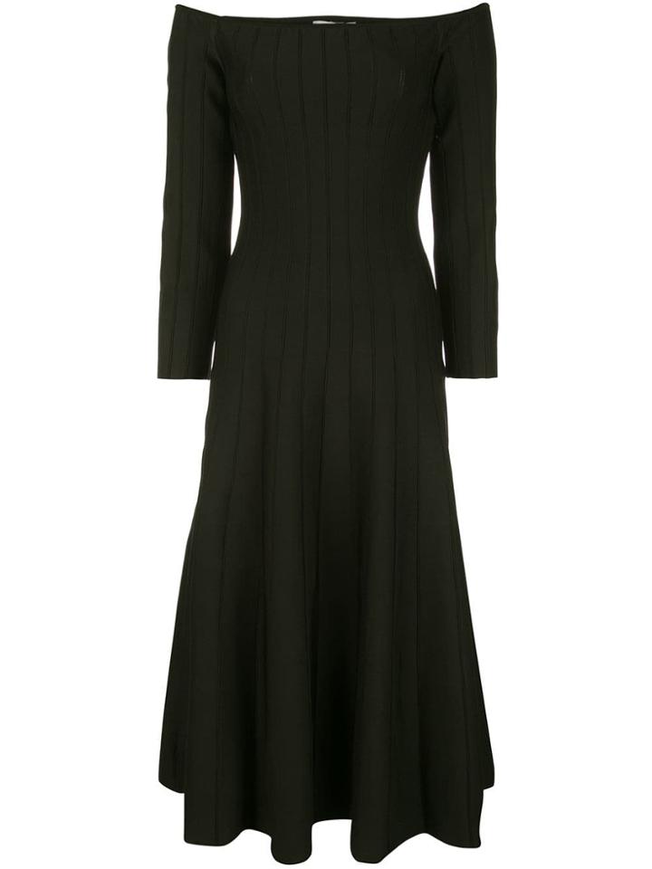 Casasola Off Shoulder Flared Dress - Black