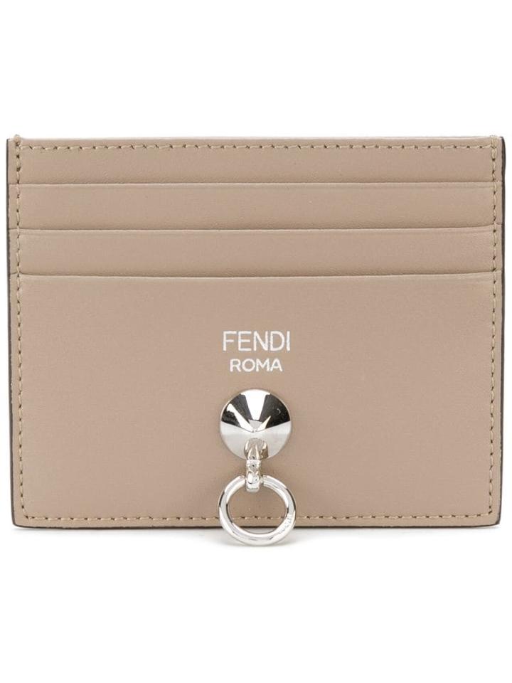 Fendi Classic Logo Cardholder - Neutrals