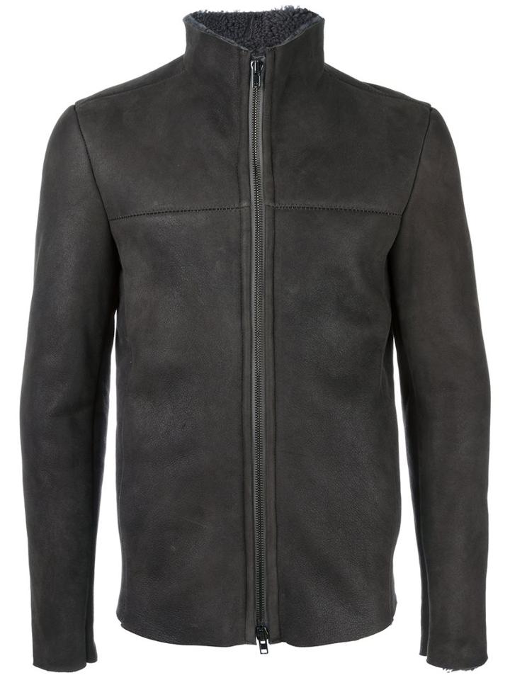 Salvatore Santoro 'met' Jacket, Men's, Size: 48, Grey, Sheep Skin/shearling