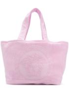 Versace Logo Embossed Tote Bag - Pink & Purple