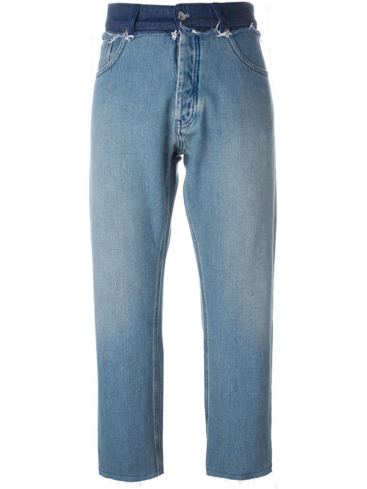 Mm6 Maison Margiela Cropped Jeans, Women's, Size: 46, Blue, Cotton
