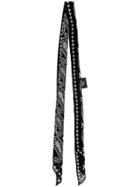 Saint Laurent Lavallière Tie With Paisley Print - Black