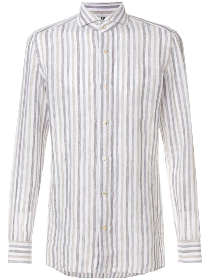 Borrelli Striped Shirt - White