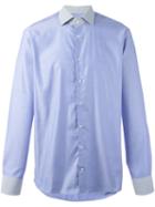 Etro Printed Collar Shirt, Men's, Size: 41, Blue, Cotton