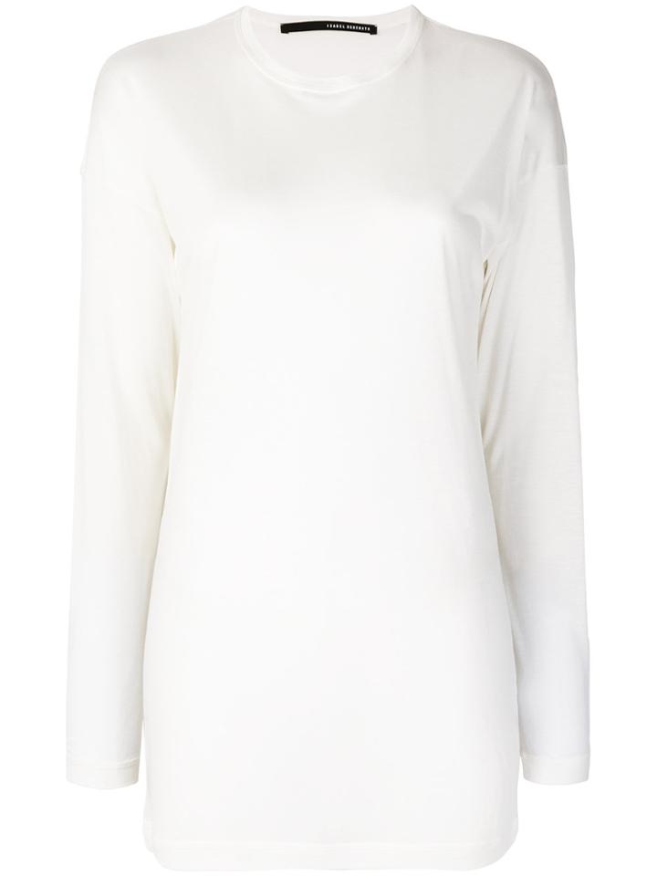Isabel Benenato Round Neck Knitted Top - White