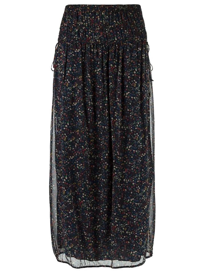 Talie Nk Long Silk Skirt, Women's, Size: 36, Blue, Silk