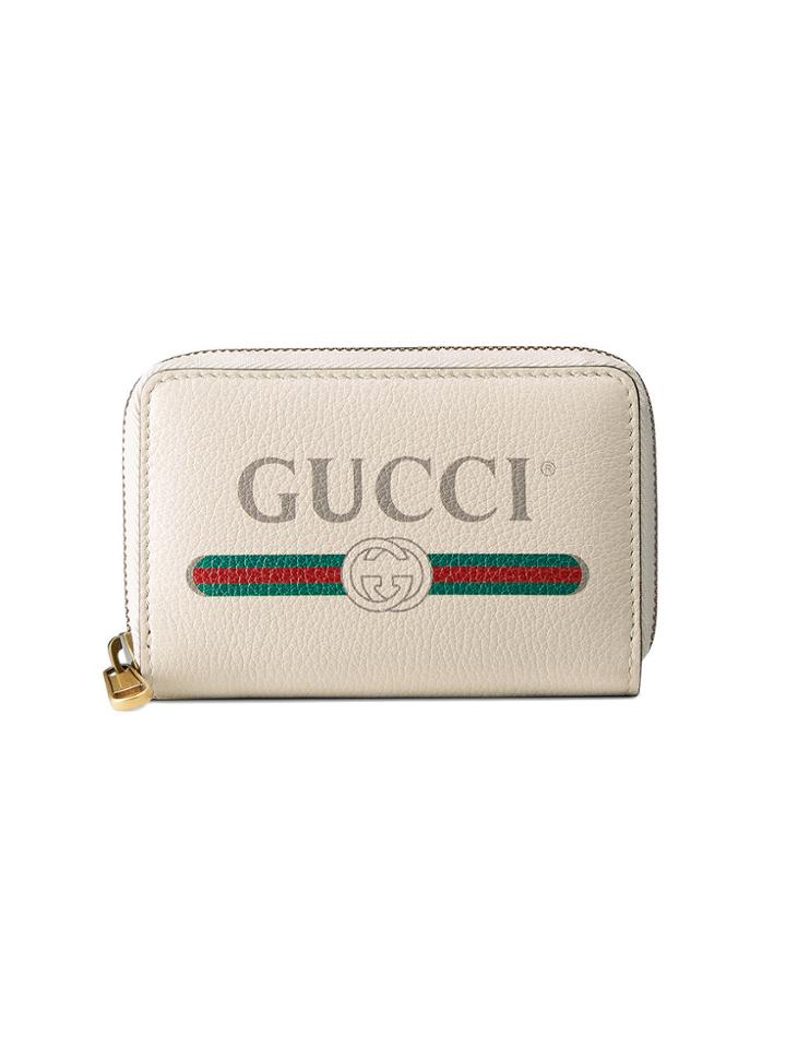 Gucci Gucci Print Leather Card Case - Nude & Neutrals