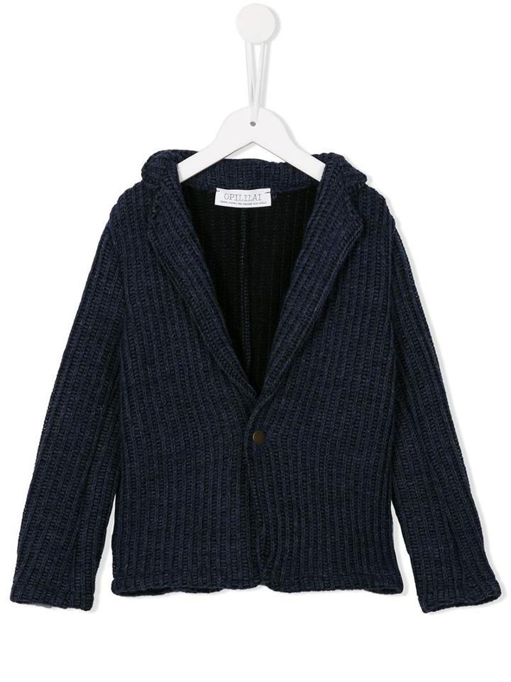 Opililai Ribbed Cardigan, Boy's, Size: 8 Yrs, Blue
