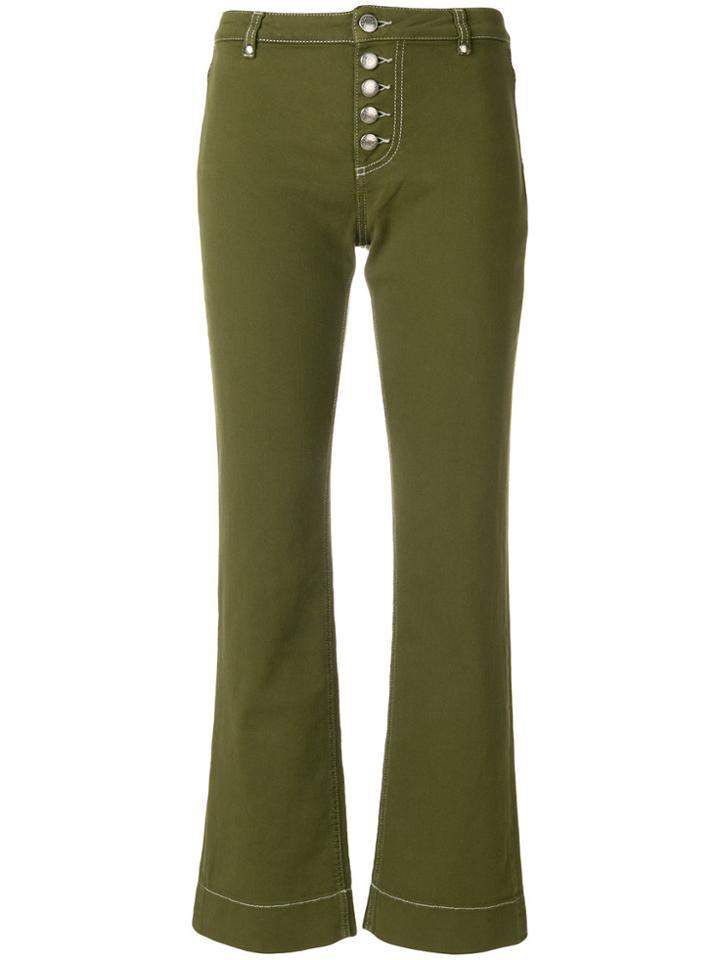 Alexa Chung Cropped Jeans - Green