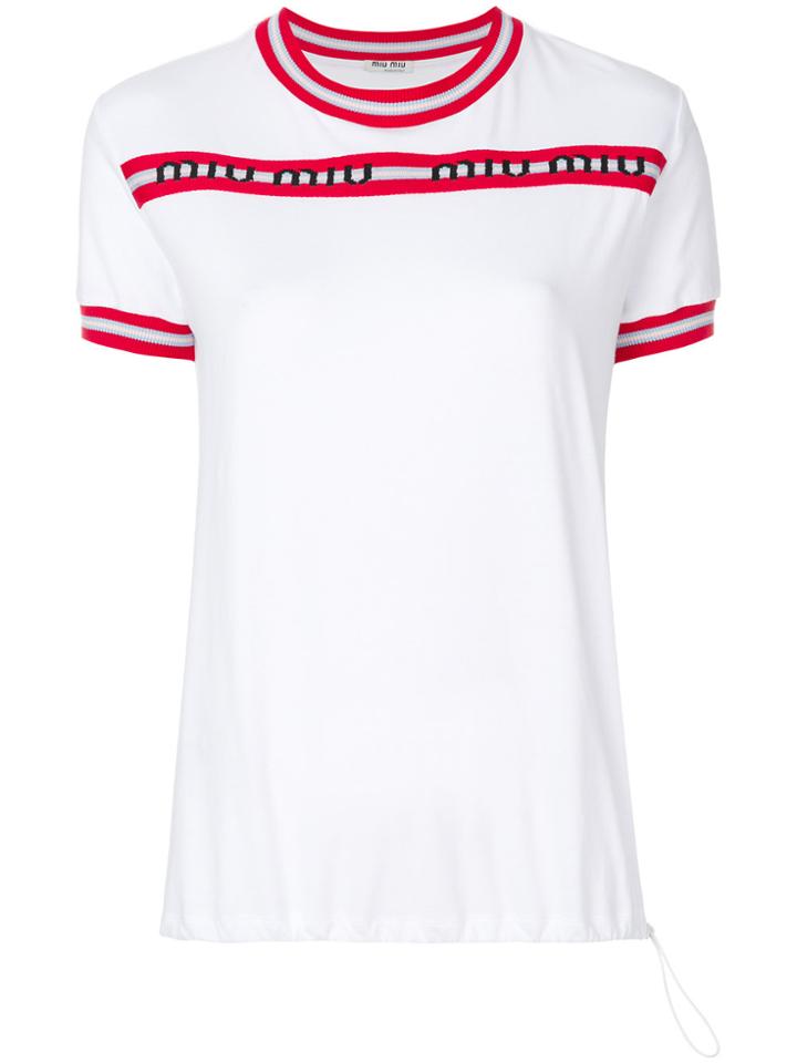 Miu Miu Logo T-shirt - White