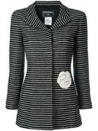 Chanel Vintage Striped Blazer - Black