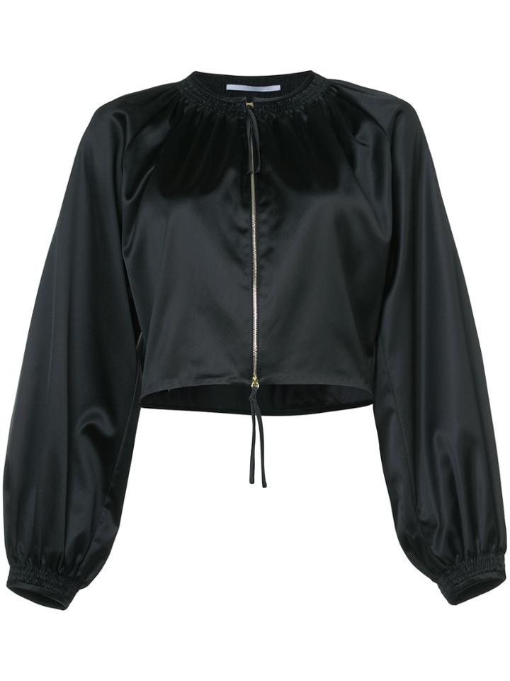 Rosetta Getty Zipped Cropped Jacket - Black