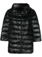 Herno 3/4 Sleeve Puffer Jacket - Black