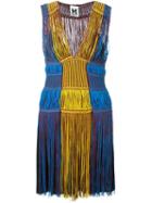 M Missoni Panelled Knit Fringed Dress