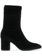Sonia Rykiel Velour Boots - Black