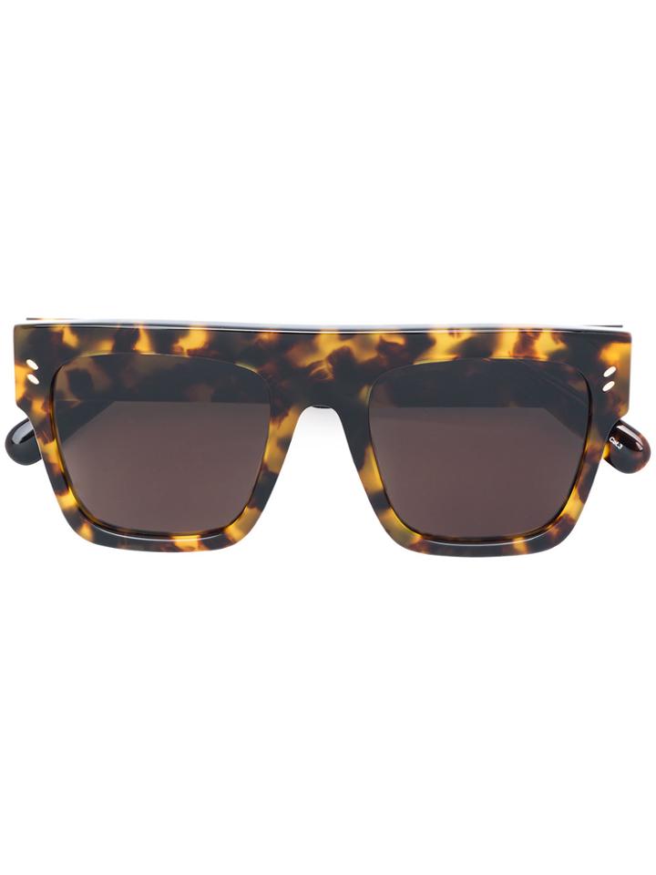 Stella Mccartney Eyewear Tortoiseshell Effect Sunglasses - Brown