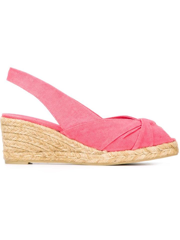 Castañer Dayana Wedge Sandals, Women's, Size: 36, Pink/purple, Cotton/raffia/rubber