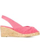 Castañer Dayana Wedge Sandals, Women's, Size: 36, Pink/purple, Cotton/raffia/rubber