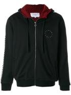 Les Benjamins Contrast Back Panel Hoody - Black