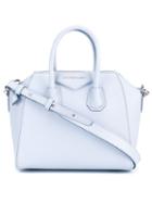 Givenchy - Mini 'antigona' Tote - Women - Cotton/goat Skin/metal (other) - One Size, Blue, Cotton/goat Skin/metal (other)