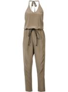 Isabel Benenato Four-pocket Jumpsuit - Brown