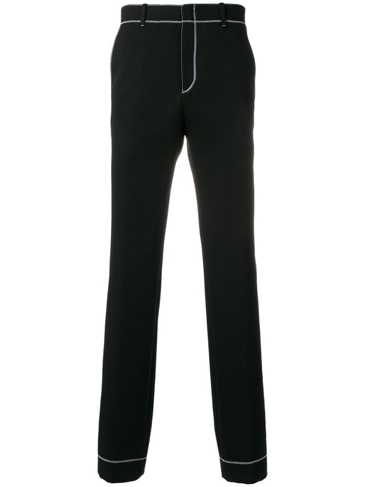 Givenchy Contrasting Stitching Jogging Pants - Black