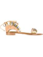 Paula Cademartori 'lotus Flat' Tie Up Sandals