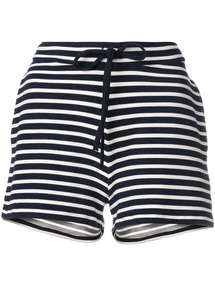 Majestic Filatures Striped High Waisted Shorts - Blue