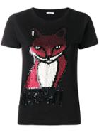 P.a.r.o.s.h. Fox Sequined T-shirt - Black