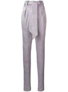 Talbot Runhof Platinum Diamond Voile Trousers - Purple