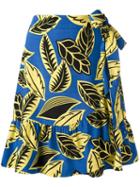Boutique Moschino Bow Tie Wrap Skirt, Women's, Size: 44, Blue, Rayon/polyester