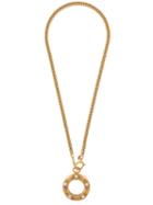 Chanel Pre-owned 80's Magnifying Glass Baroque Pendant - Gold