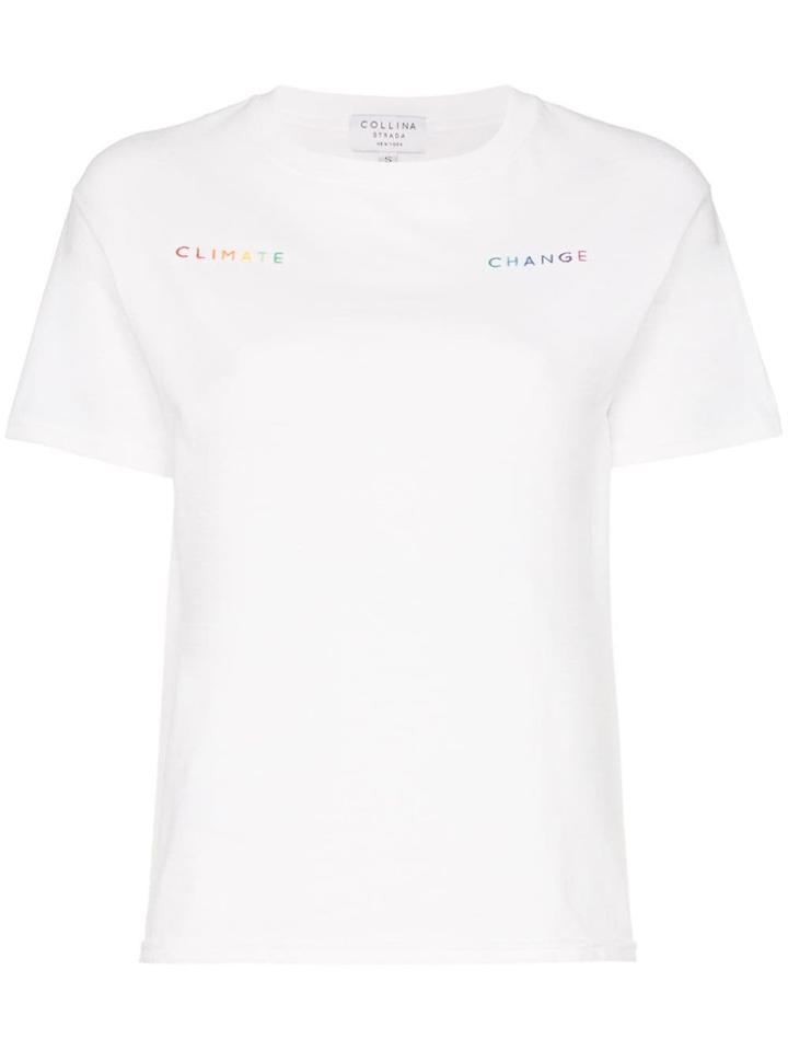 Collina Strada Climate Change Logo T-shirt - White