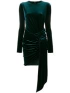 Alexandre Vauthier Velvet Draped Mini Dress - Green