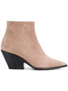 Casadei Pointed Ankle Boots - Nude & Neutrals