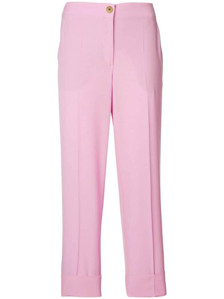 Salvatore Ferragamo Cropped Tailored Trousers - Pink