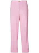 Salvatore Ferragamo Cropped Tailored Trousers - Pink