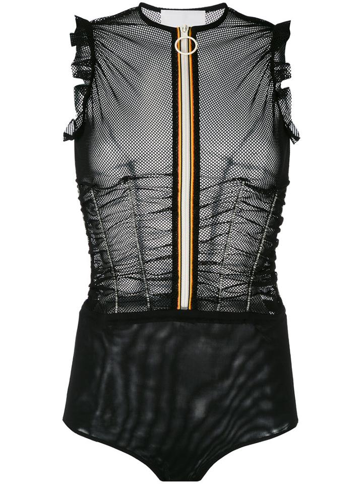 Maison Margiela - Mesh Zip Top - Women - Polyamide/polyester/spandex/elastane - 40, Black, Polyamide/polyester/spandex/elastane