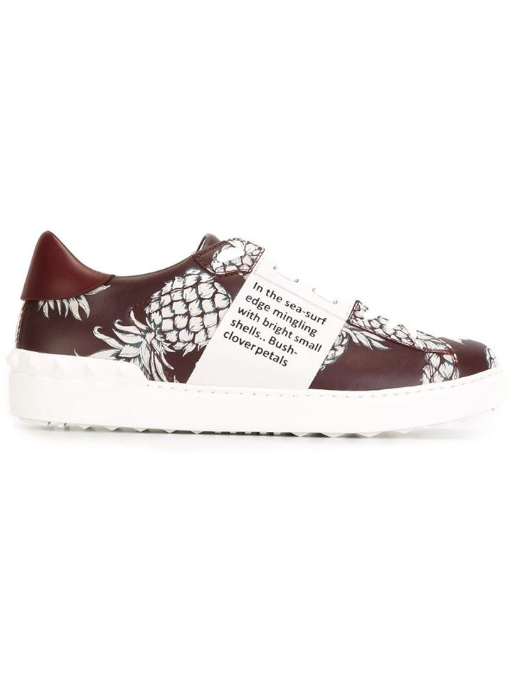 Valentino Garavani 'open' Pineapple Print Sneakers