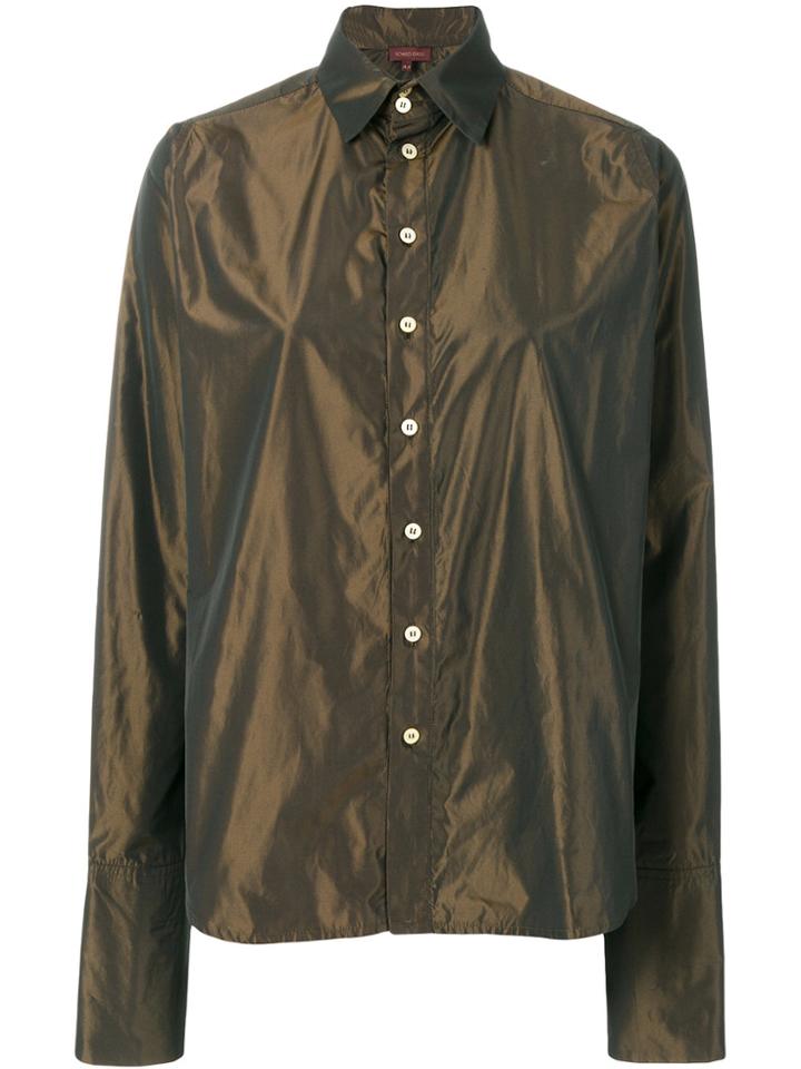 Romeo Gigli Vintage Iridescent Classic Shirt - Brown
